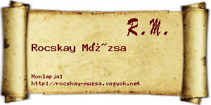 Rocskay Múzsa névjegykártya